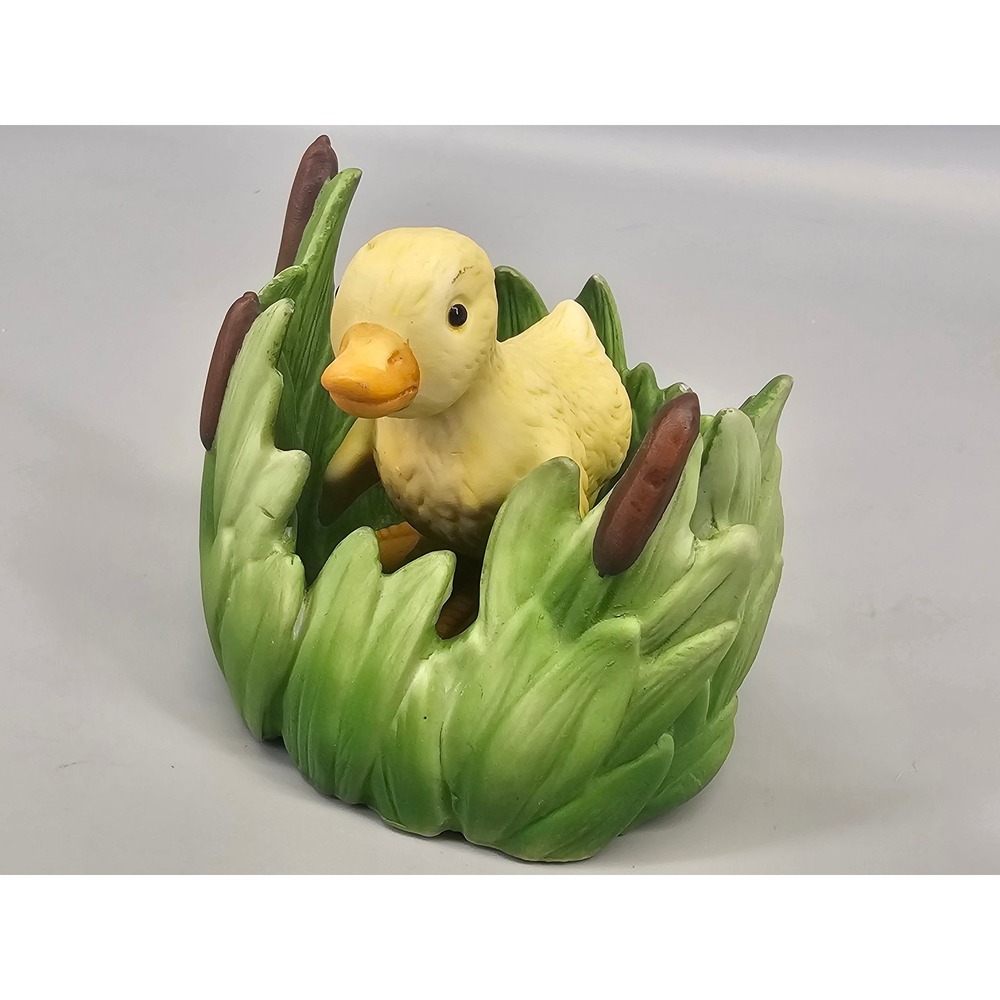 1984 Franklin Porcelain Woodland Surprises "Duck" Figurine ~ 2 7/8" Tall, Signed
